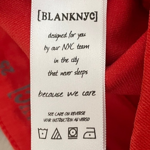 Blank NYC Bright Red Classic Low Rise Spray On Skinny Jeans Size 25 - Picture 13 of 13